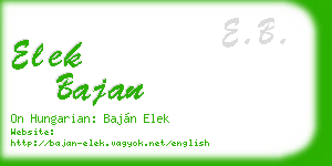 elek bajan business card